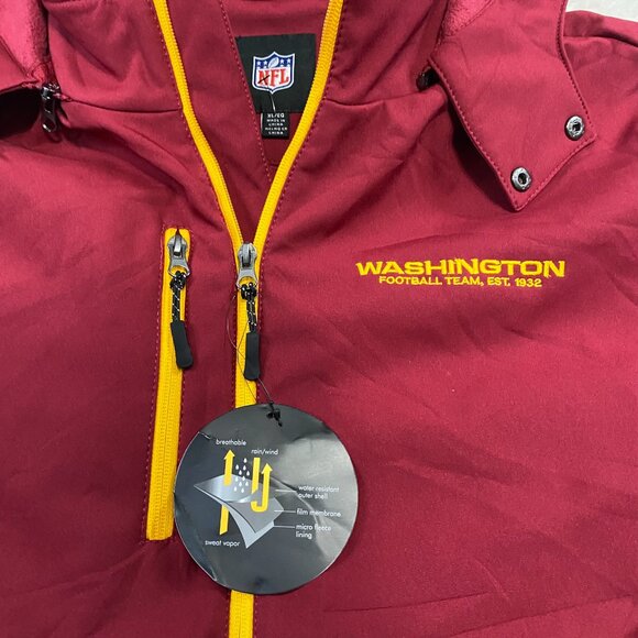 NWT Washington Football Team NFL Team Apparel 3 Layer Soft Shell Jacket XL - Picture 2 of 13
